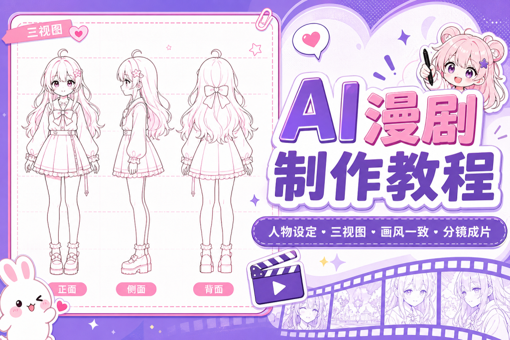 AI 漫剧怎么做人物设定和成片教程